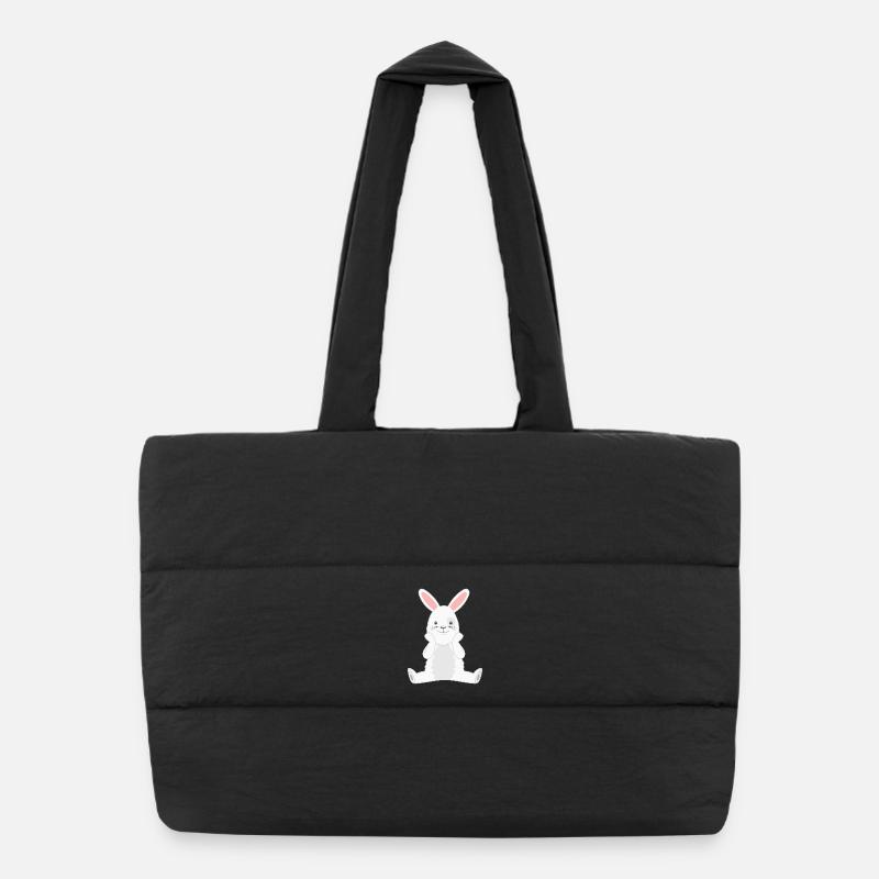 Rabbit Rabbit - Puffer Shopping Bag - black