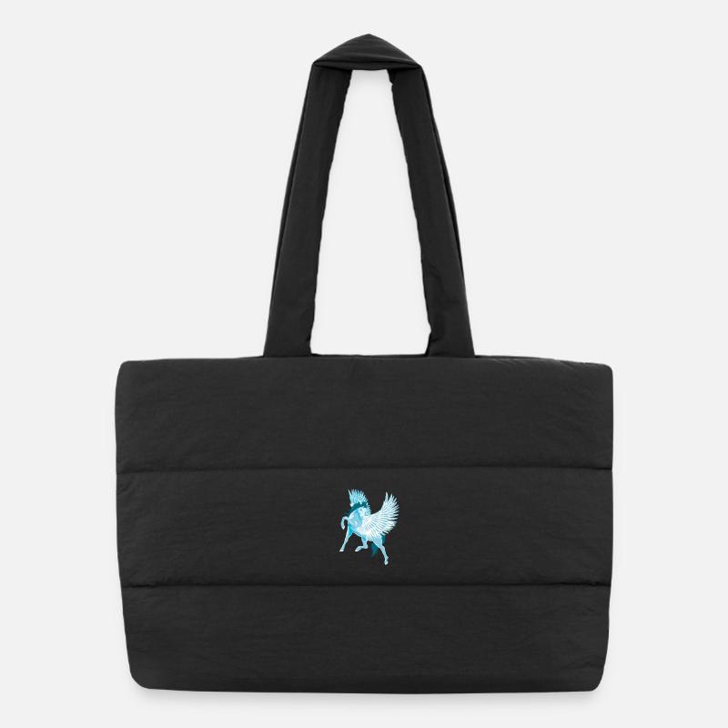 Pégase Cheval ailé de la mythologie grecque Sac shopping matelassé