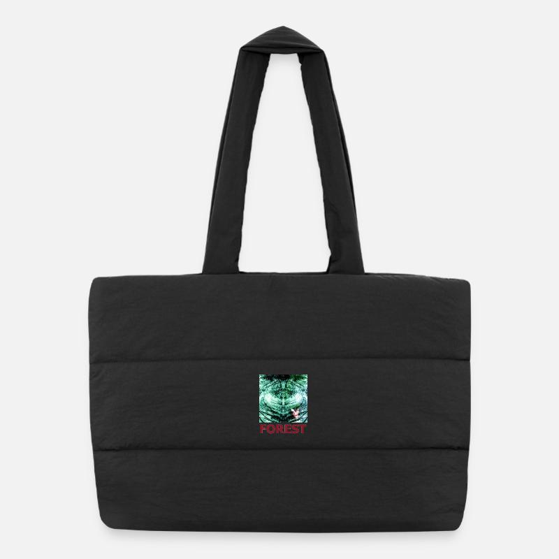 Forest Reflection and Butterfly Puffer Shopping Bag