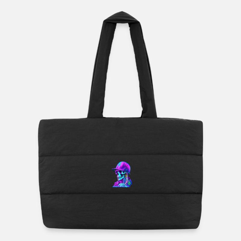 Squelette avec casquette Sac shopping matelassé