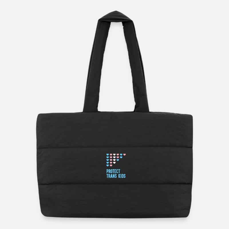 Mois de la fierté LGBT - Protégeons les enfants trans Sac shopping matelassé