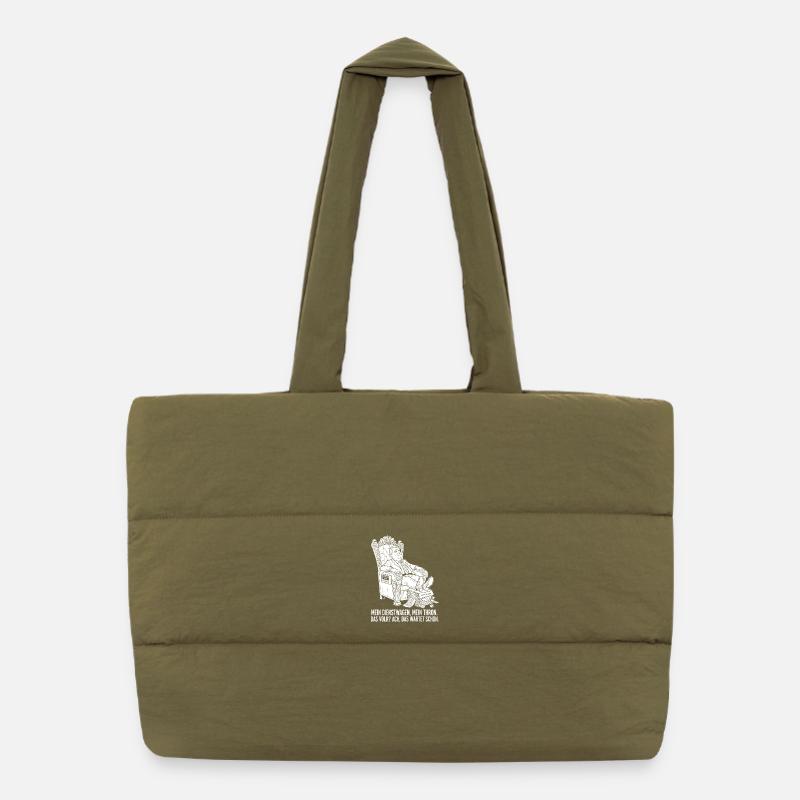 My company car, my throne Puffer Shopping Bag