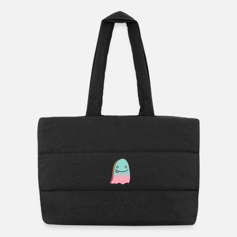 Ghost doodle gradient Puffer Shopping Bag