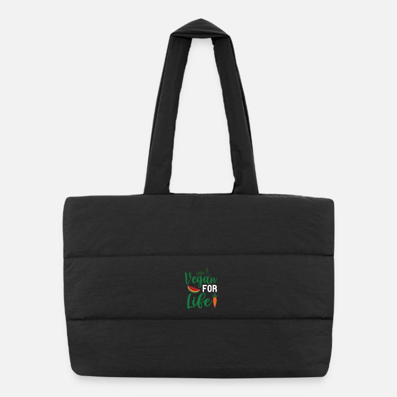 Végétalien pour la vie Sac shopping matelassé