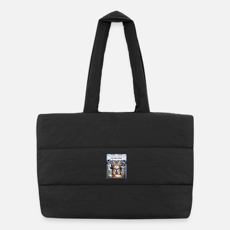 Chat patron au bureau Pas aujourd’hui Sac shopping matelassé