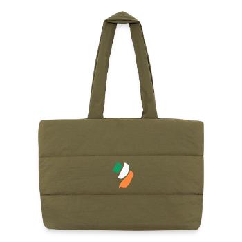 Ireland Flag - Puffer Shopping Bag - safari green - Front
