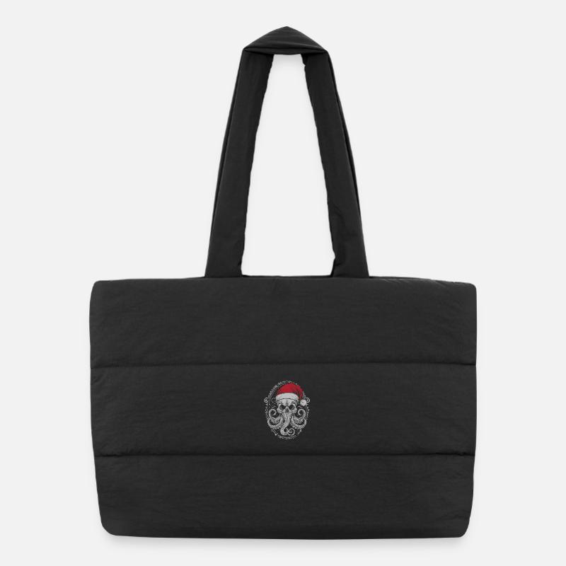 Crâne de Noël Sombre – Tentacule pieuvre pieuvre Sac shopping matelassé