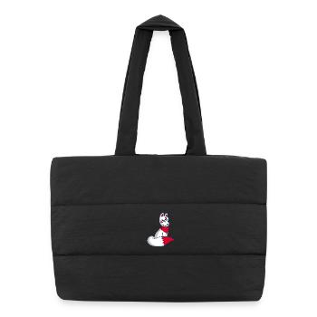 White and Red Fox manga - Puffer Shopping Bag - black - Front