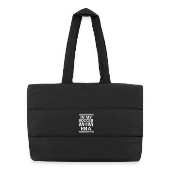 In My Soccer Mom Era | Soccer mom - Puffer Shopping Bag - black - Front