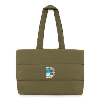 Guérir le monde - Sac shopping matelassé - safari green - Devant