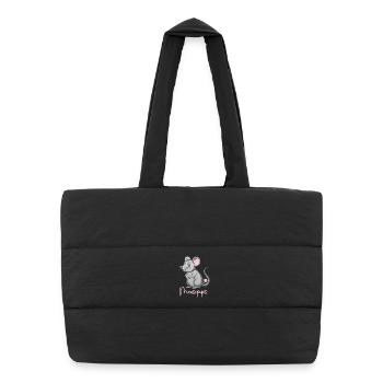 Mouse Pups, Mice Pups, Mouse Farts, Farts, Farts, Fart - Puffer Shopping Bag - black - Front