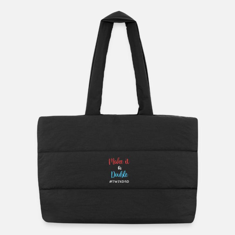 Papa jumeau Père jumeau Sac shopping matelassé