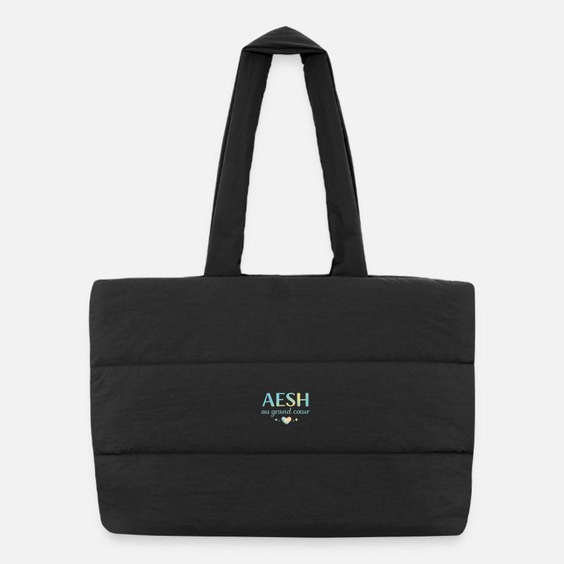 AESH au grand cœur Sac shopping matelassé