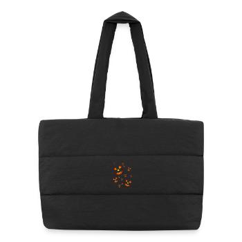 Pumpkins - Puffer Shopping Bag - black - Front