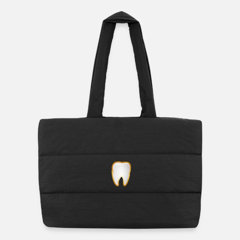 Une dent dans le cadre doré style de dent d’or Sac shopping matelassé