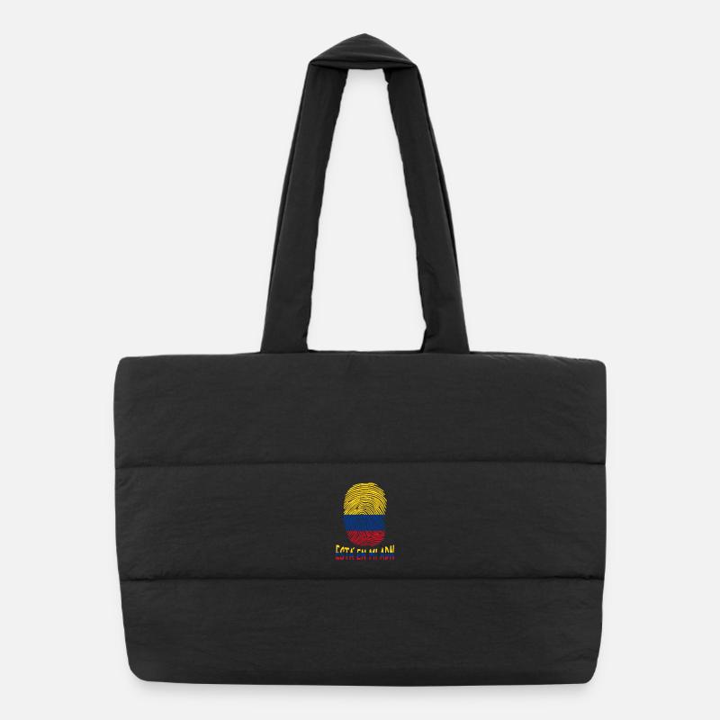 drapeau de la Colombie t-shirt design està en mi adn Sac shopping matelassé