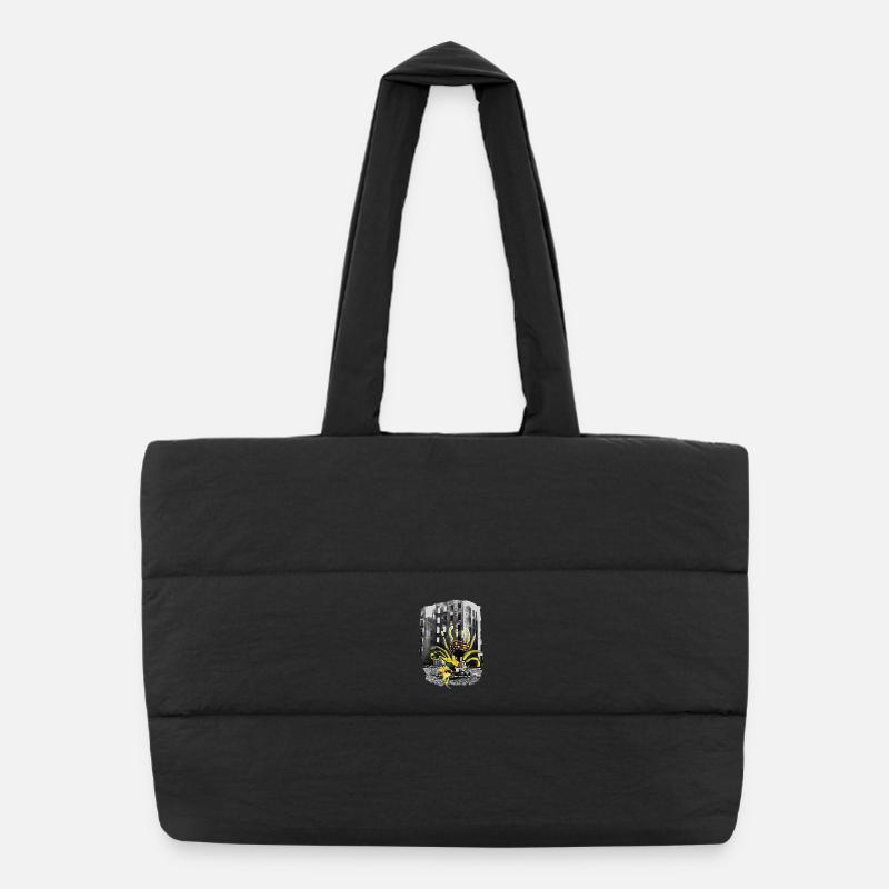 Œil Un - Sac shopping matelassé - noir