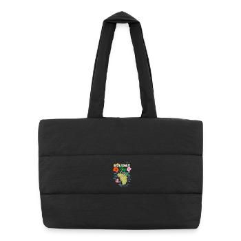 Design de vacances ART - Sac shopping matelassé - noir - Devant