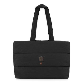 fanciful dandelion balloon - Puffer Shopping Bag - black - Front