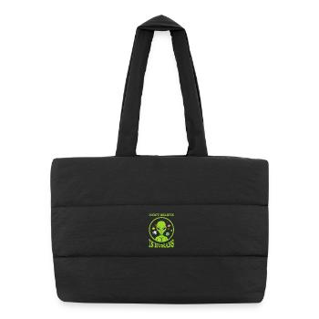 UFO, flying saucer, UFO - Puffer Shopping Bag - black - Front