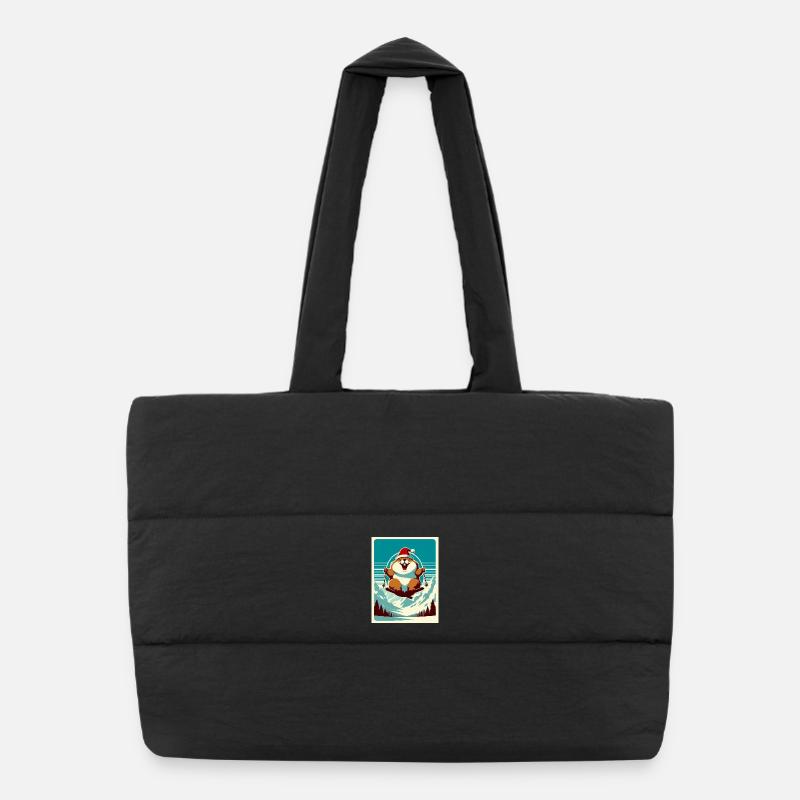 Marmotte Ski logo Vintage Sac shopping matelassé