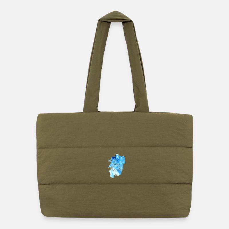 Rollstuhlsymbol mit blauem Hintergrund # Puffer-Einkaufstasche
