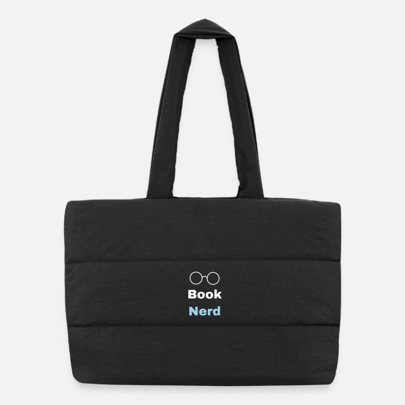 Buch-Nerd Puffer-Einkaufstasche