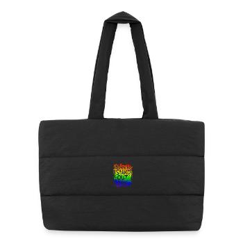 NÉ POUR SE DÉMARQUER, PAS POUR S’INTÉGRER - Sac shopping matelassé - noir - Devant
