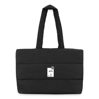 Parler de ses sentiments 1 - Sac shopping matelassé - noir - Devant