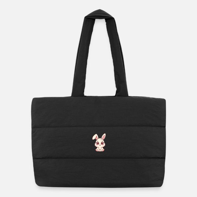 Cozy bunny design in pastel Puffer Shopping Bag