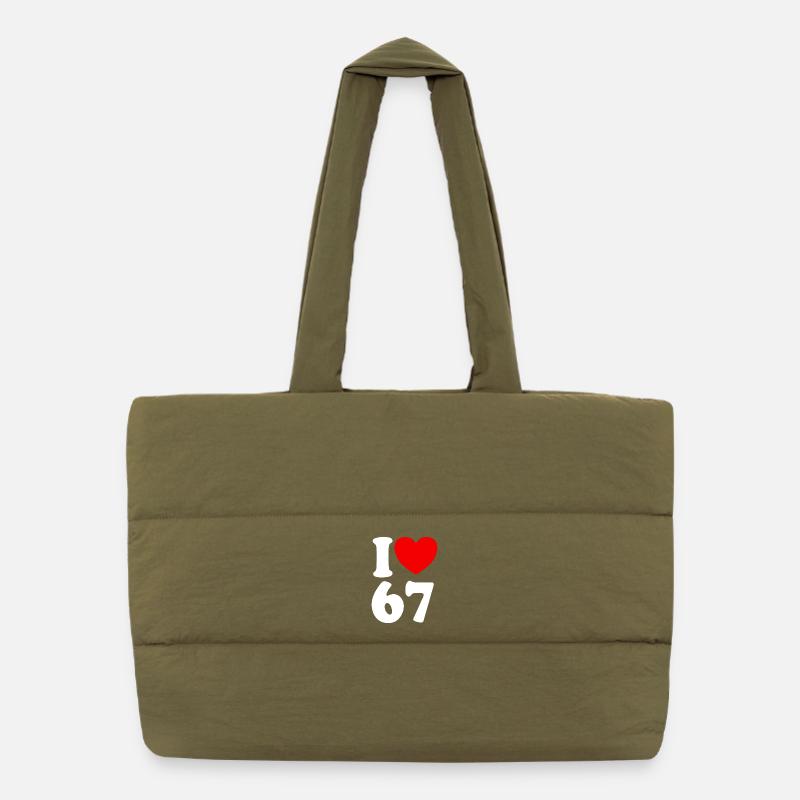Fun 67 Numéro 6-7 I Cœur 6 7 Six Sept Sac shopping matelassé