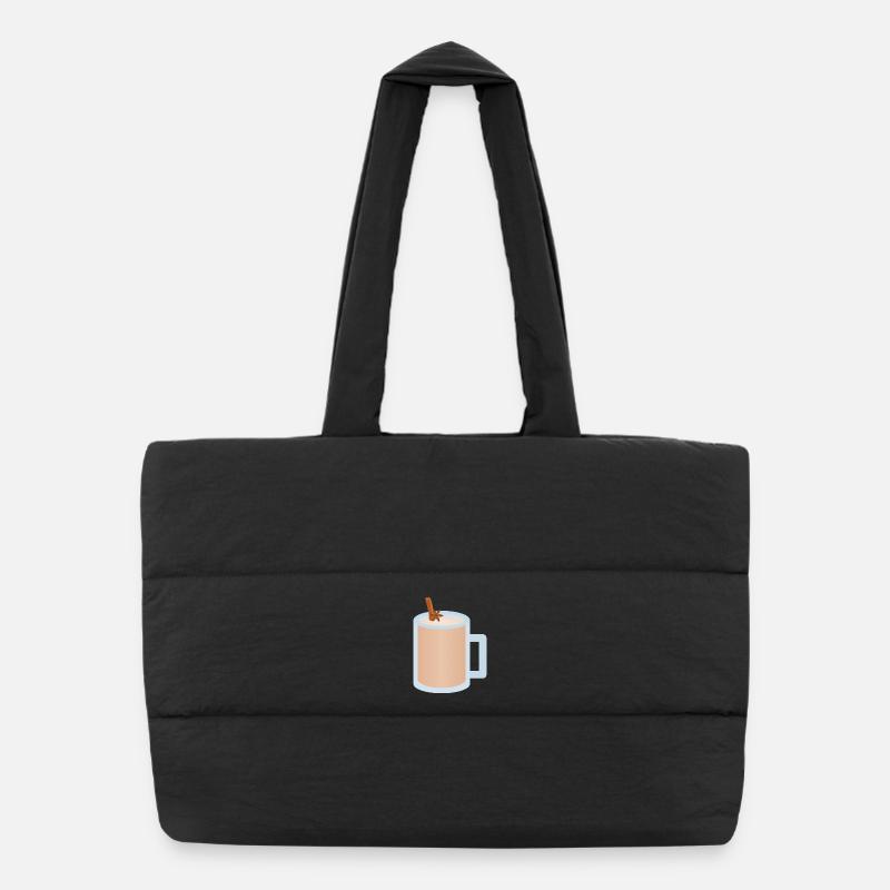 Chai Latte Becher Illustration Puffer-Einkaufstasche