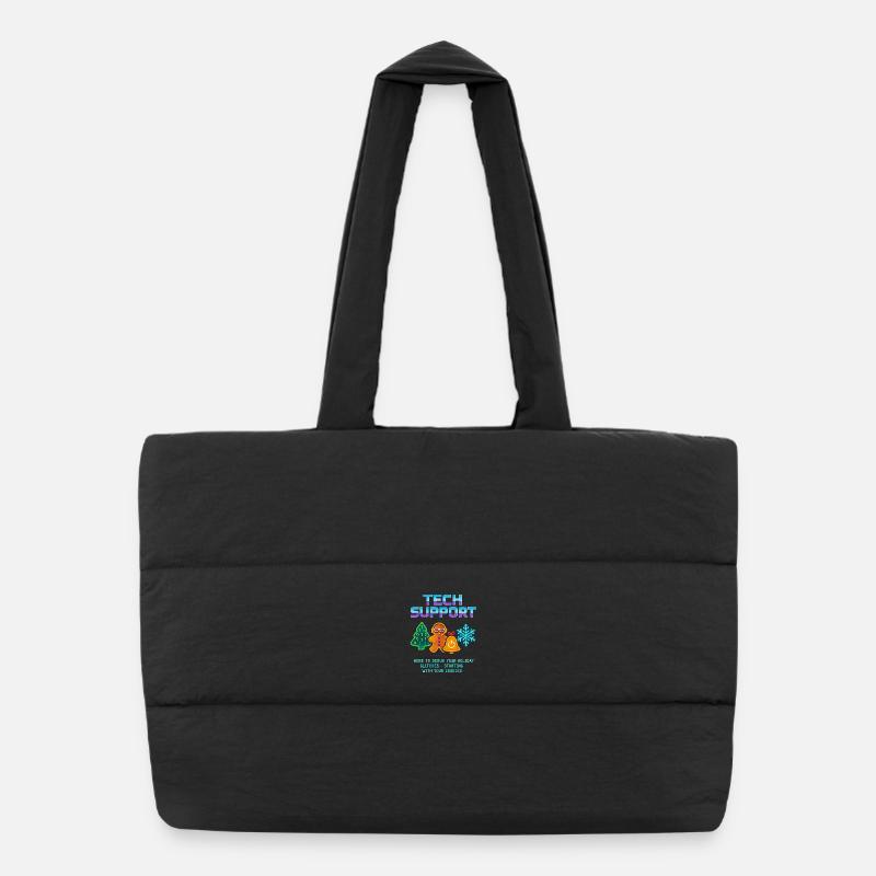 Soutien technique drôle pour déboger Noël Sac shopping matelassé
