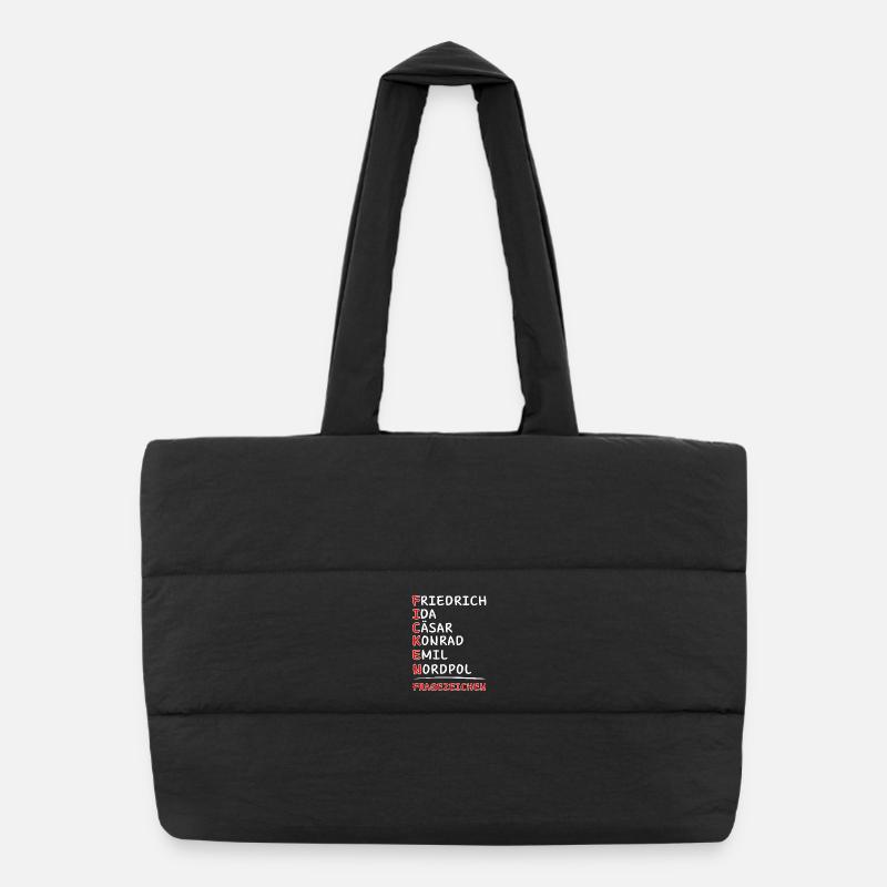 Funkalphabet-Friedrich Ida, Caesar Kaufmann, Emil... Sac shopping matelassé