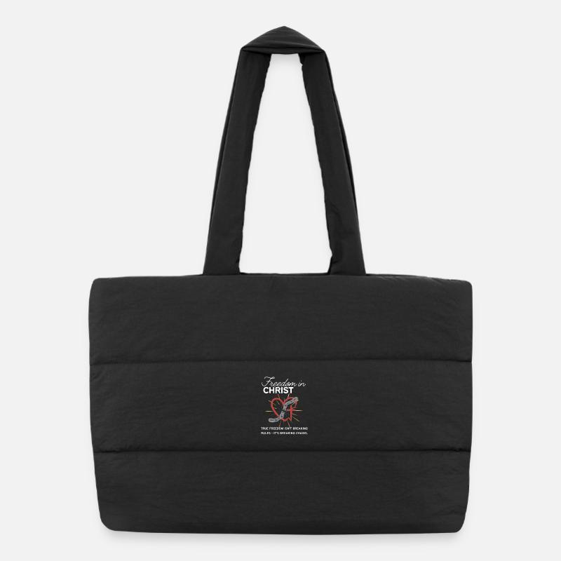 La vraie liberté brise les chaînes - pas les règles Sac shopping matelassé
