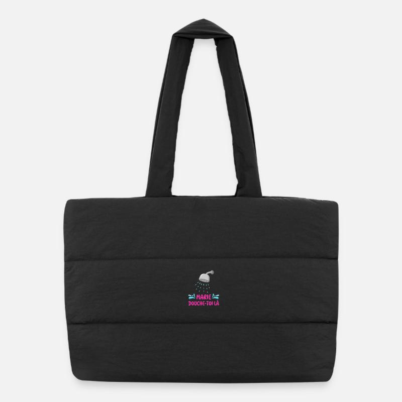 Marie douche-toi là - Sac shopping matelassé - noir