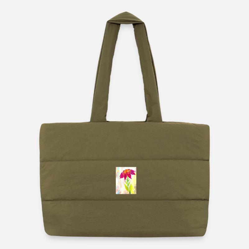 A flower Puffer Shopping Bag