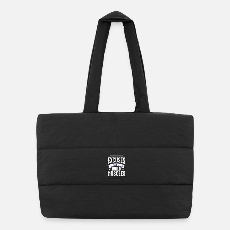 Don't excuse - Puffer Shopping Bag - black
