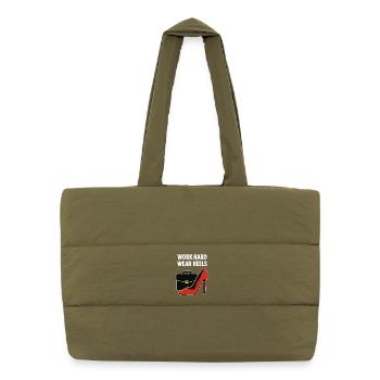 Business Babe : Talons à la Travail Dur - Sac shopping matelassé - safari green - Devant