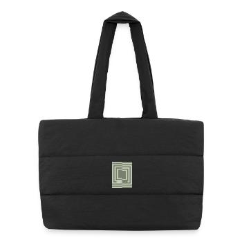 Common ground minimal geometric harmony - Puffer-Einkaufstasche - Schwarz - Vorne