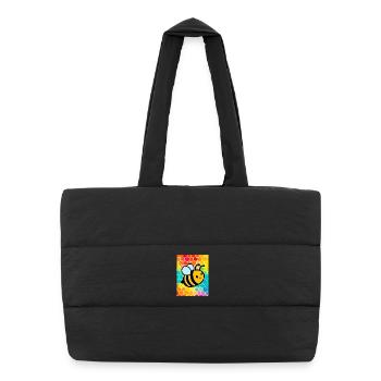 bee - Puffer Shopping Bag - black - Front