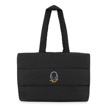 Waveform Drop the beat headphones - Puffer Shopping Bag - black - Front