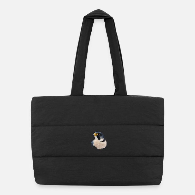 Peregrine falcon - Puffer Shopping Bag - black
