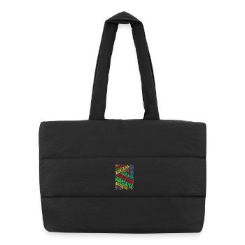 t-shirt Adriana t-shirt word cloud gift idea - Puffer Shopping Bag - black - Front