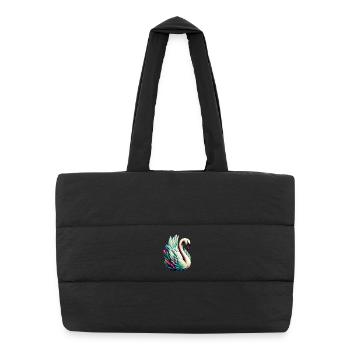 Swan - Puffer Shopping Bag - black - Front