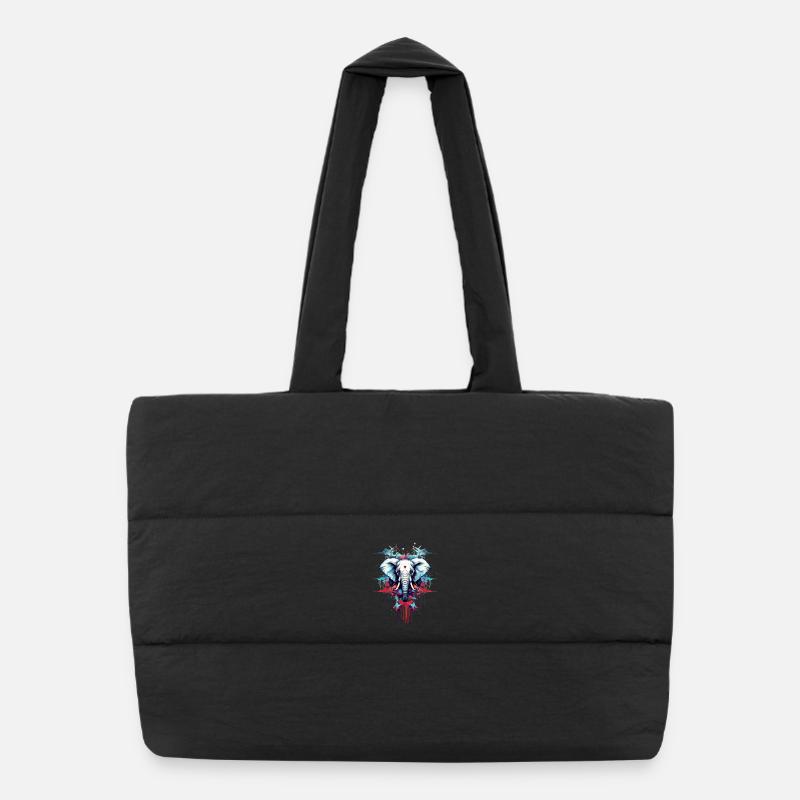 Designer Style éléphant Sac shopping matelassé