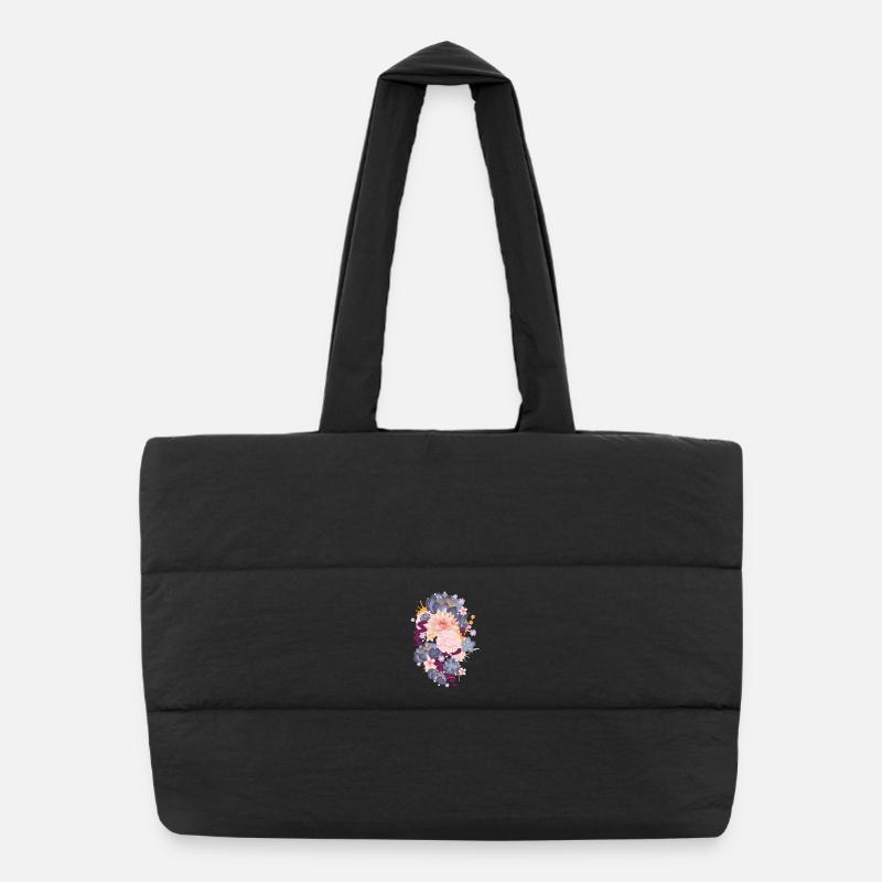 Composition des nénuphars, hortensias et plantes succulentes Sac shopping matelassé