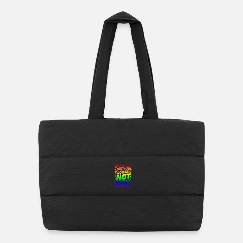 SERVING LOOKS, NOT GENDER ROLES Puffer Shopping Bag