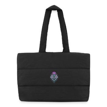 Chardon Bouclier Nœuds Celtiques Chardon Amoureux - Sac shopping matelassé - noir - Devant