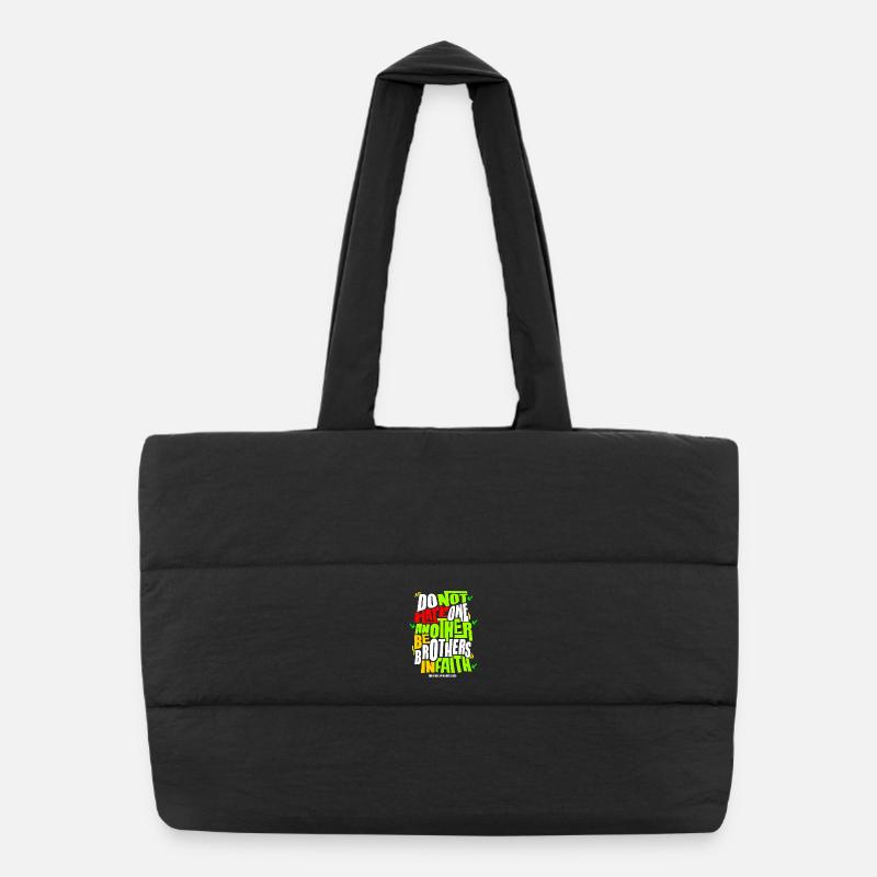 Ne vous haïssez pas les uns les autres Citation de la foi Sac shopping matelassé